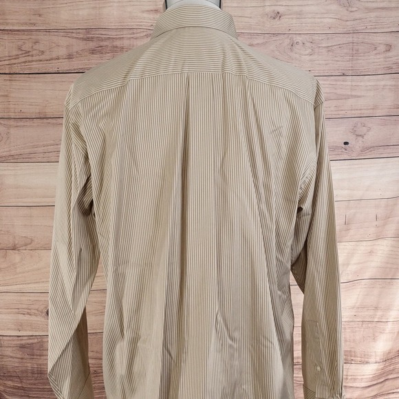 DANIEL CREMIEUX SIGNATURE COLLECTION TOUCH OF SILK STRIPED BUTTON DOWN SHIRT L - Picture 4 of 6